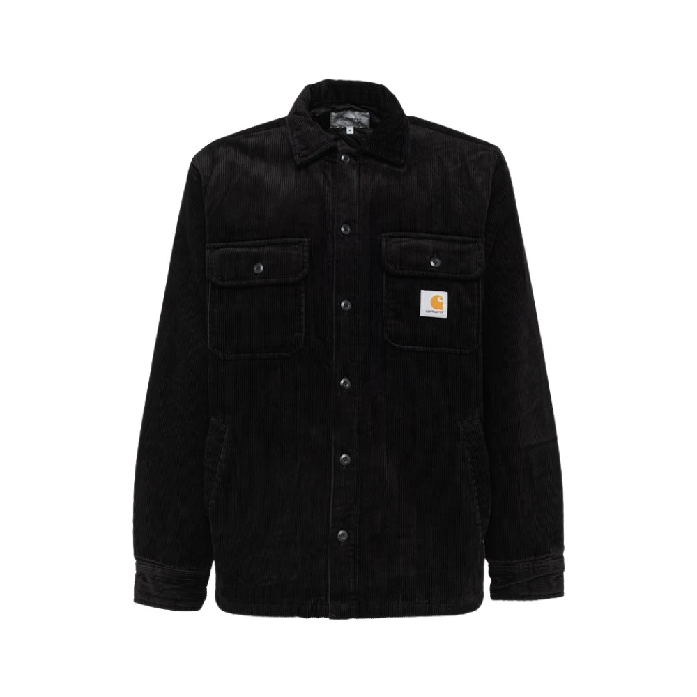 Carhartt WIP Katoenen Ribbel Textuur Jas Black Heren