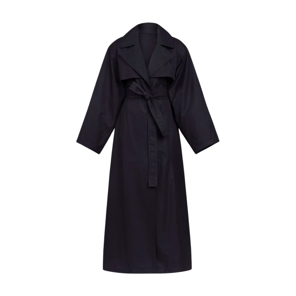 Alaïa Blue Trench Coats, Female, Xs, Tench Coat