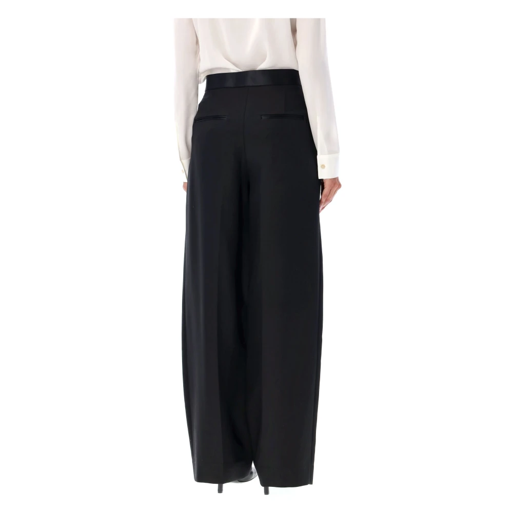 Khaite Zwarte rits wijde broek Black Dames