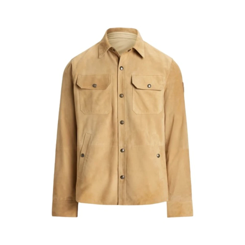 Polo Ralph Lauren Omkeerbaar Suède Overhemd Brown Heren