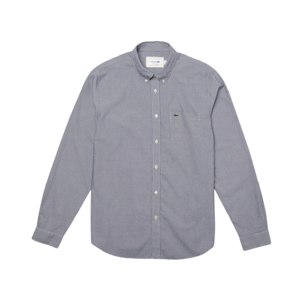 Lacoste Men's Blue Casual Shirts, M, Shirt With Elegant Design
