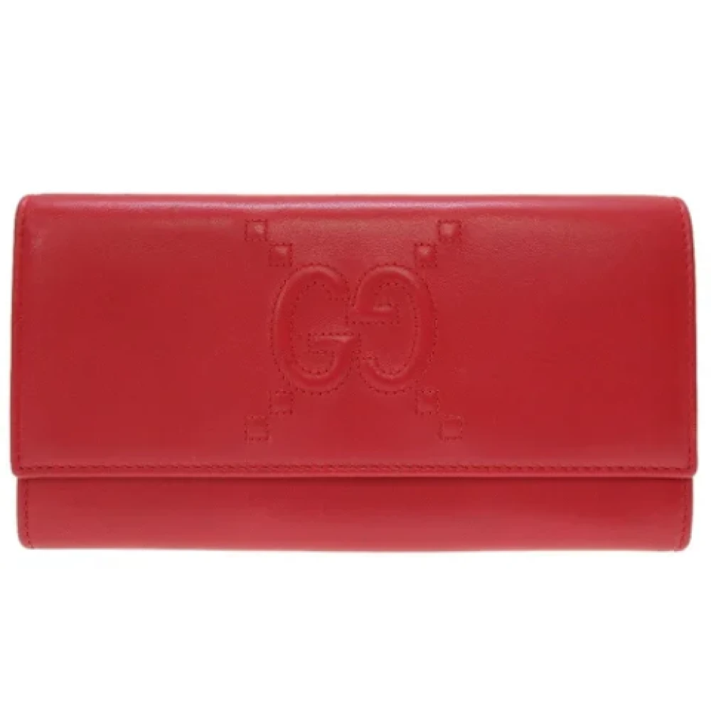 Gucci Vintage Pre-owned Leather wallets Red Dames