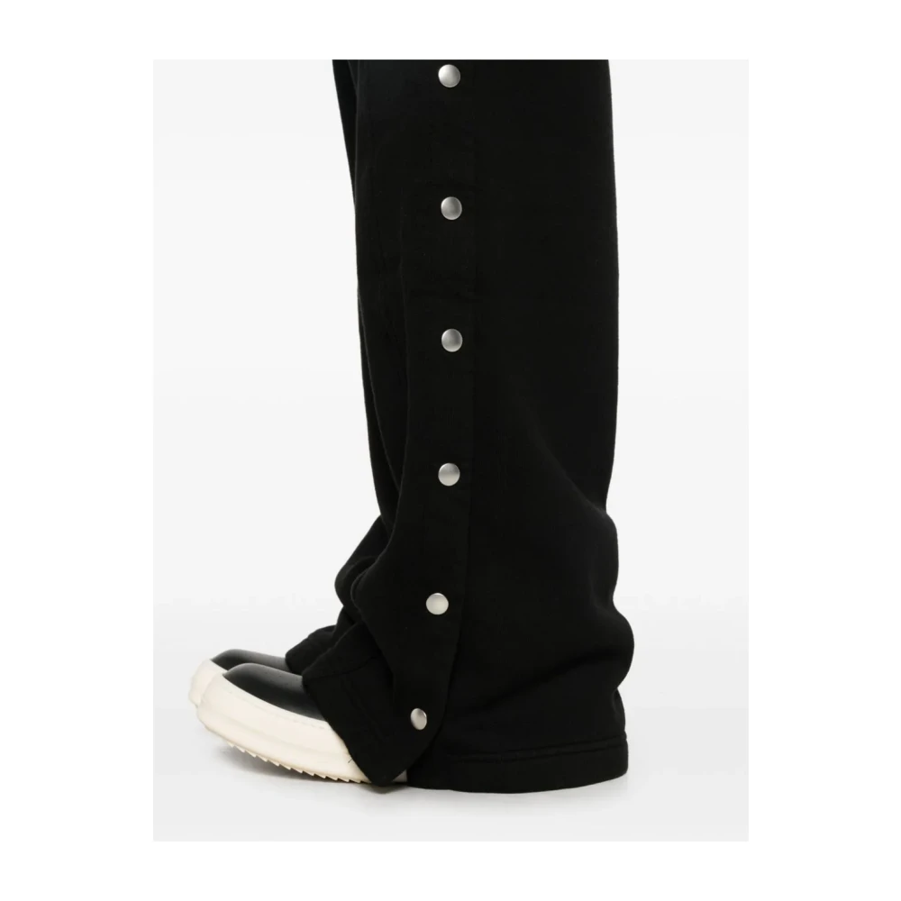 Rick Owens Zwarte broek met drukknoopsluitingen Black Dames
