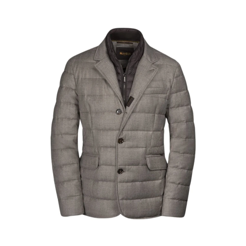 Moorer Men's Brown Down Jackets, M, Nomos-Ff Jacket