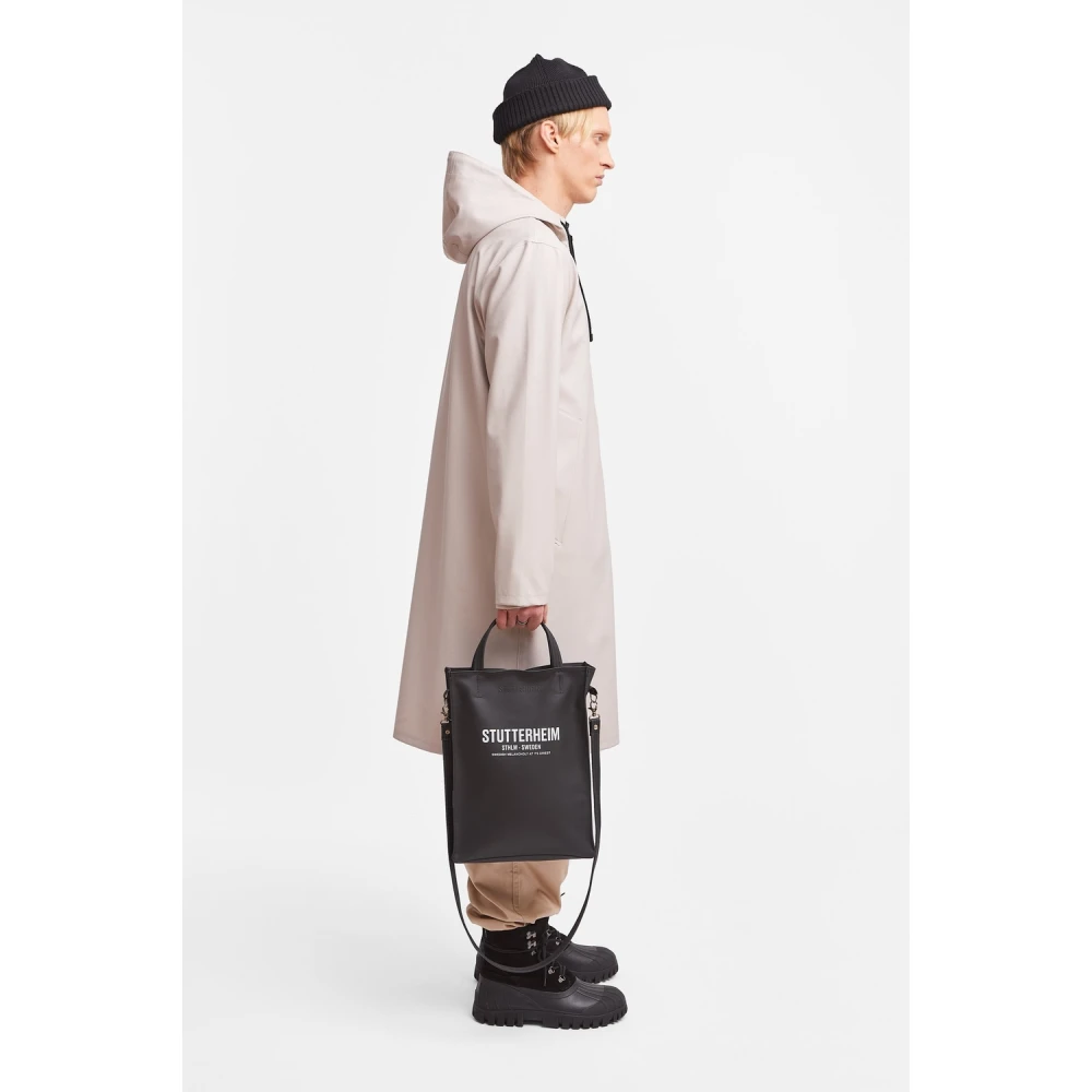 Stutterheim Stedelijke Waterdichte Hooded Parka Beige Heren