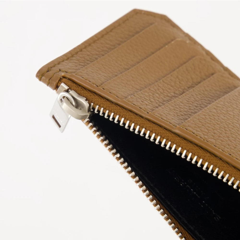 Saint Laurent Cassandre Shadow Zip Kaarthouder Brown Heren