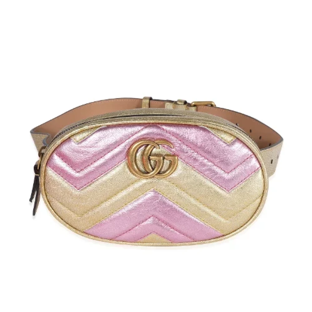 Gucci Vintage Pre-owned Leather crossbody-bags Pink Dames