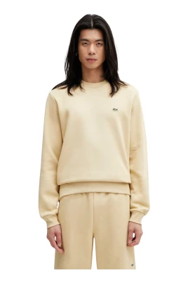 Sweatshirt i fleecematerial med rund hals