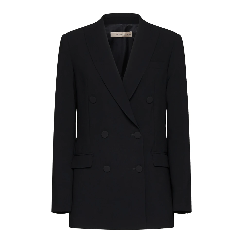 Blanca Vita Elegante Dames Blazer Jas Black Dames