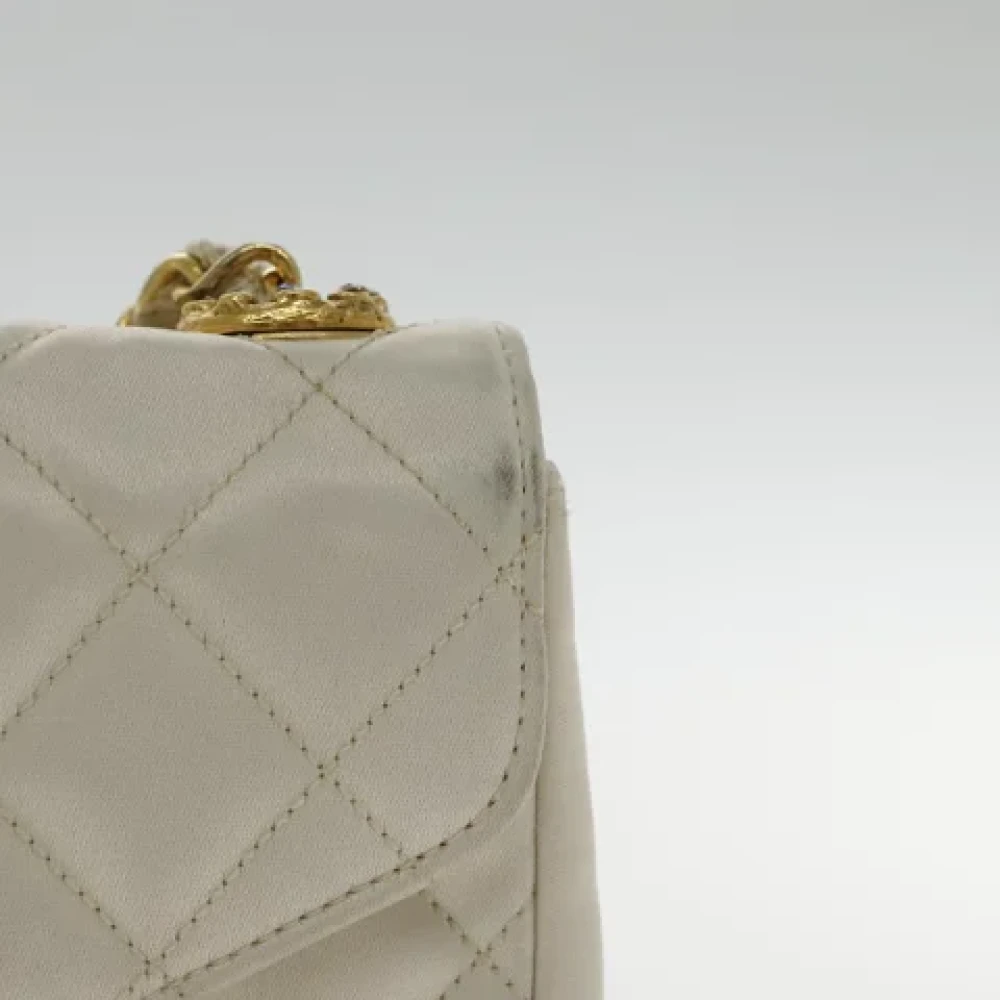 Chanel Vintage Pre-owned Satin chanel-bags White Dames