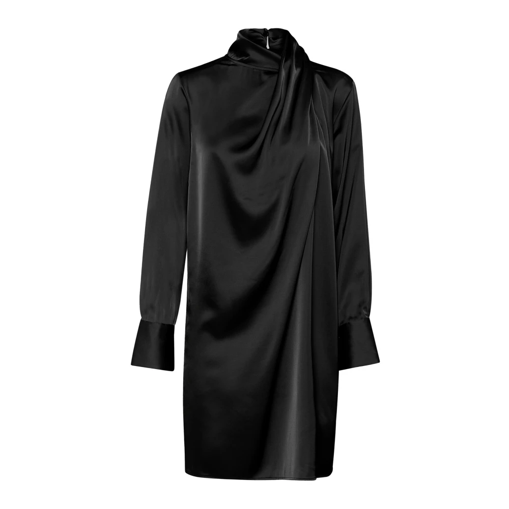Karen by Simonsen Gedrapeerde Jurk Meteoriet Black Dames
