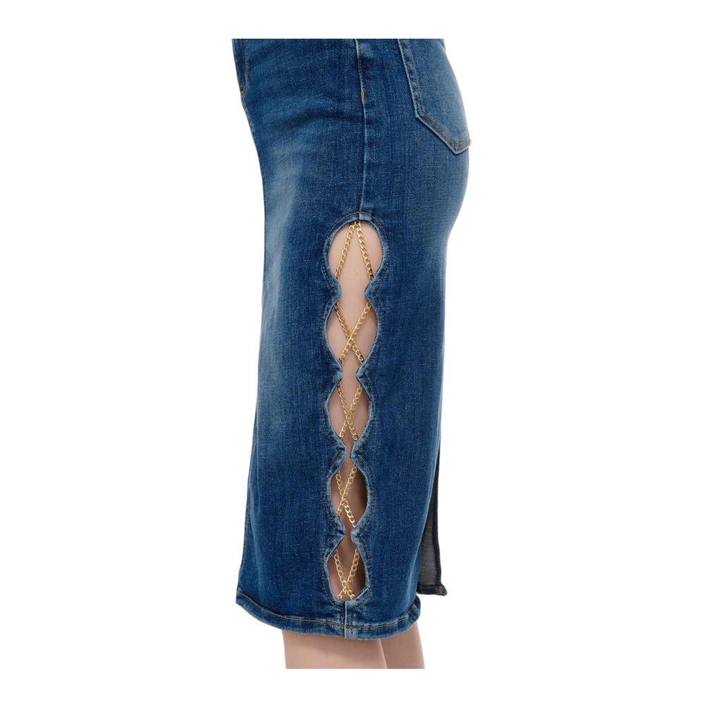 Liu Jo Midi Rok Elegant en Stijlvol Blue Dames