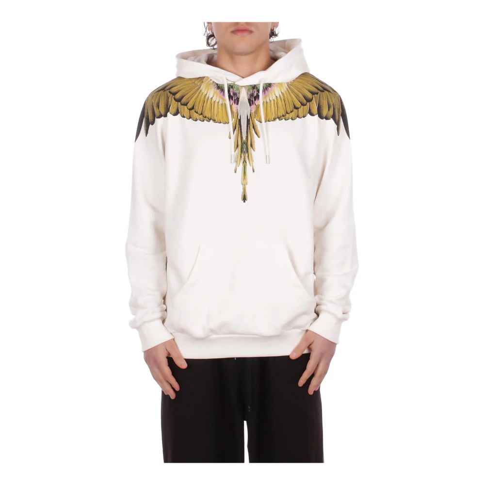 Marcelo Burlon Men's White Logo Front Hoodie - Hoodies - Xl - Sweatshirts & Hoodies