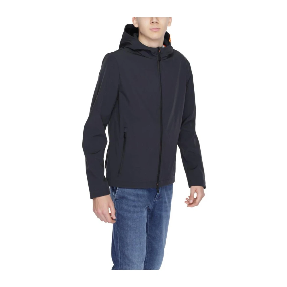 Suns Zwarte polyester herenjas voor lente zomer Black Heren