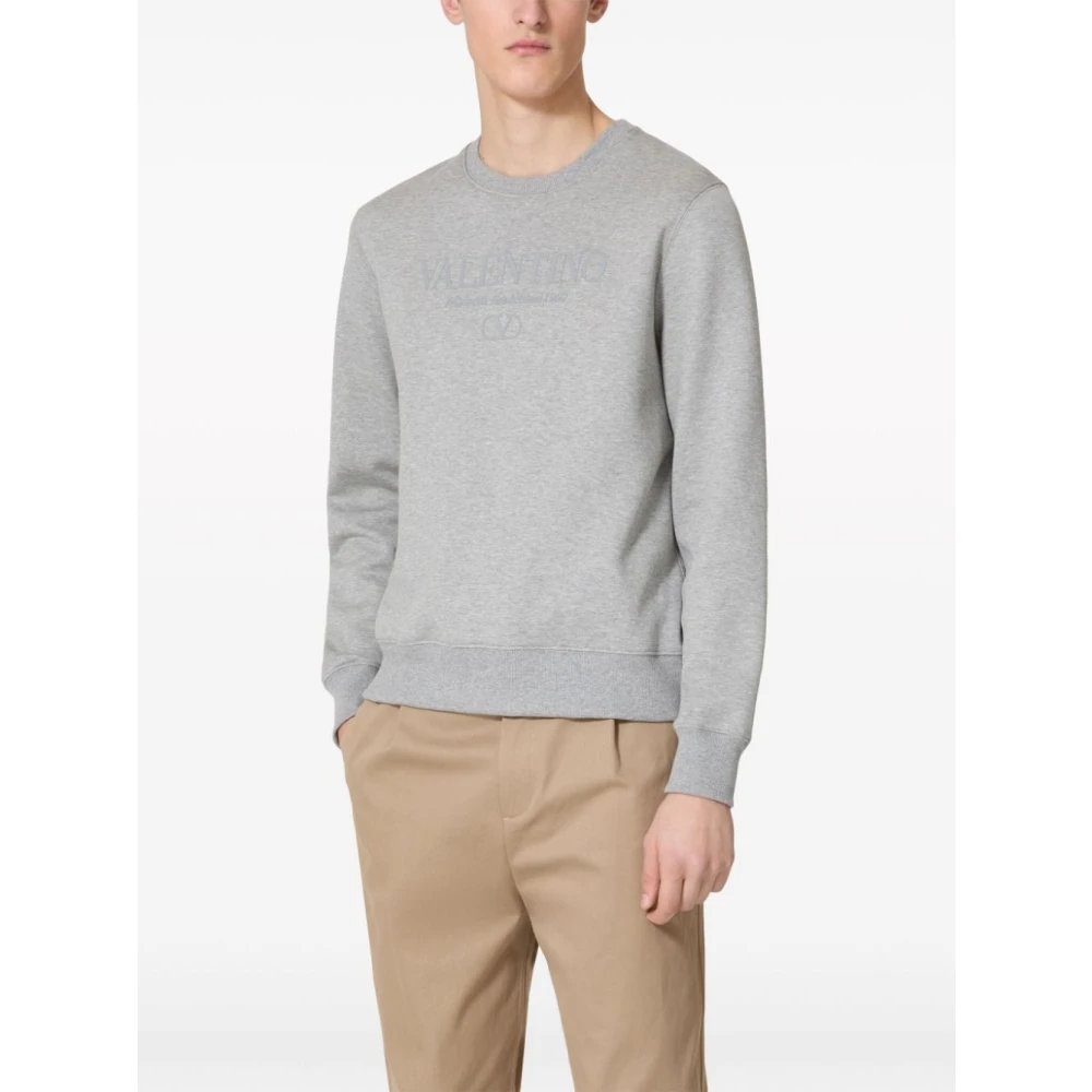 Valentino Grijze Logo Sweatshirt Stijlvol Comfort Gray Heren