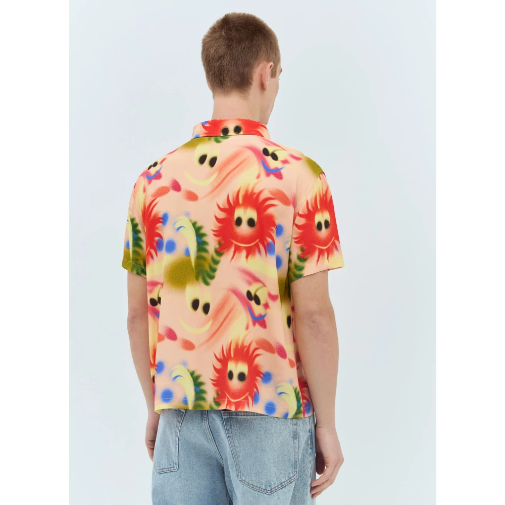 Brain Dead Grafische Print Korte Mouwen Shirt Multicolor Heren