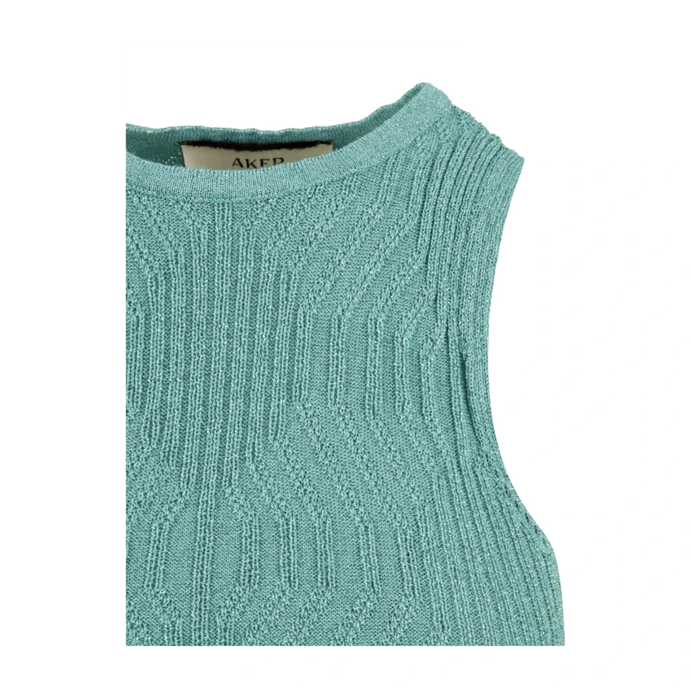 Akep Groene Jurk Vskd05053 V1 Model Blue Dames