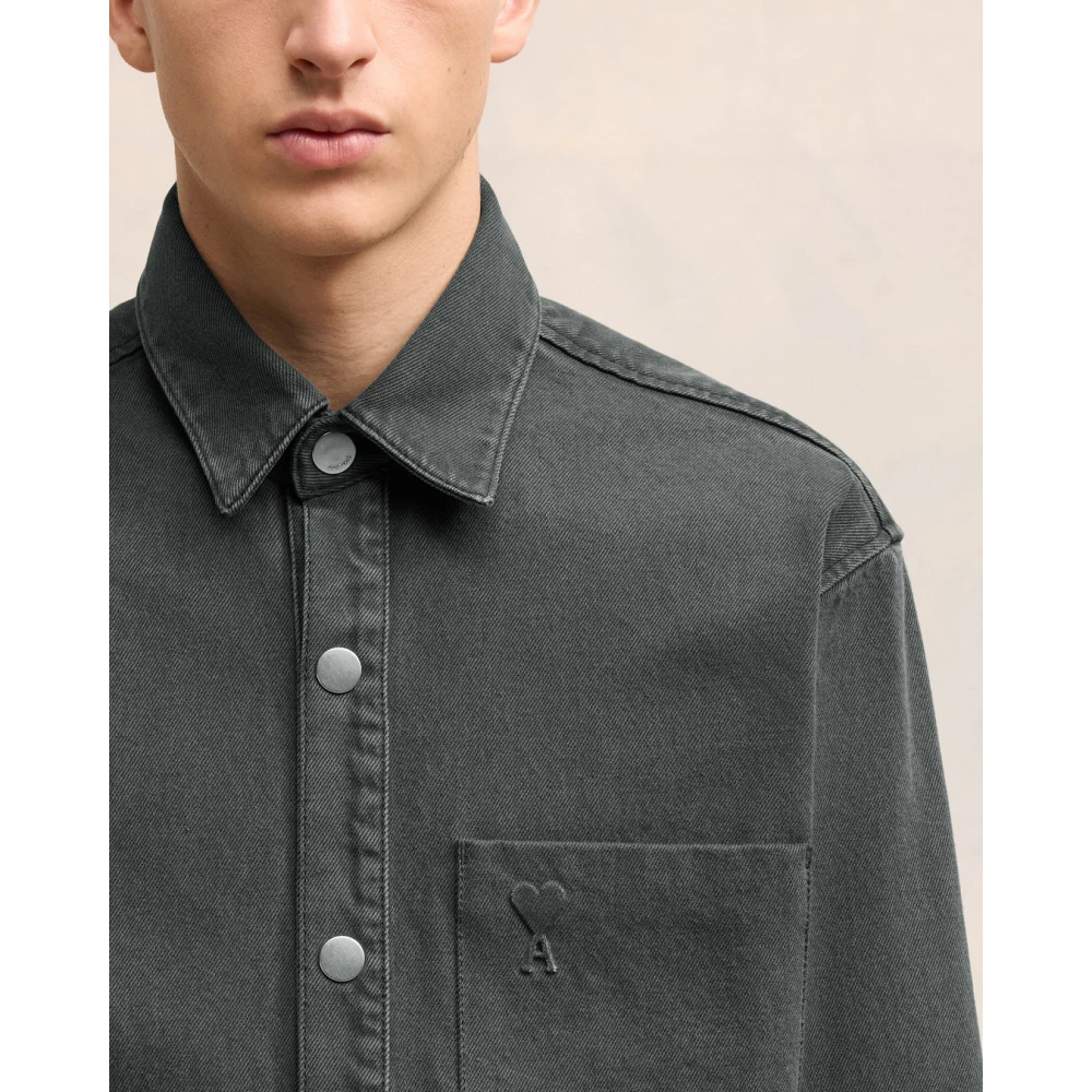 Ami Paris Hartenvriend Overhemd Black Heren