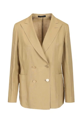 Double-Breasted Linen Blazer