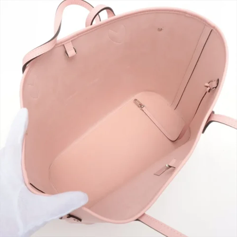 Louis Vuitton Vintage Elegante Roze Leren Neverfull MM Pink Dames