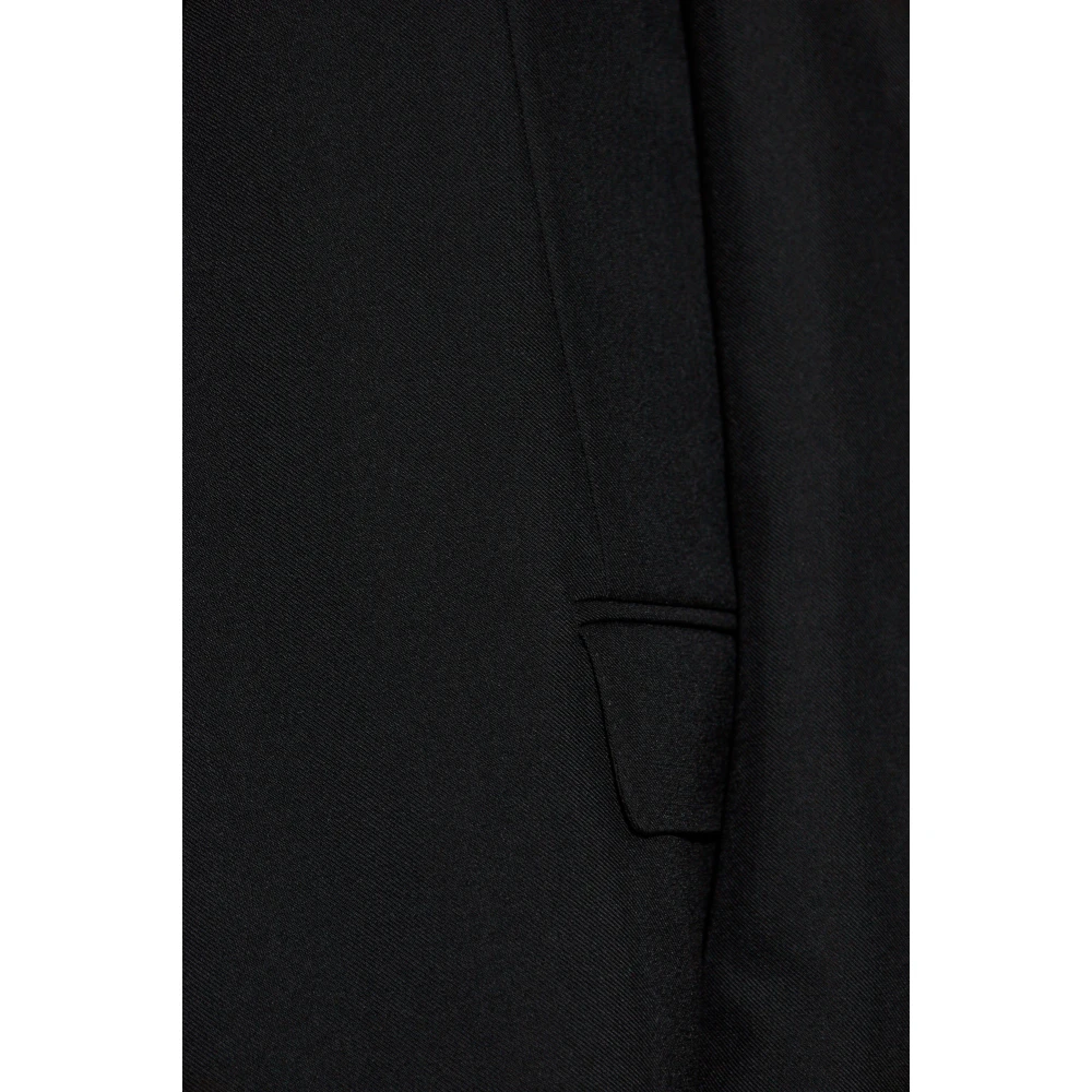 Balenciaga Blazer met wollen afwerking Black Dames