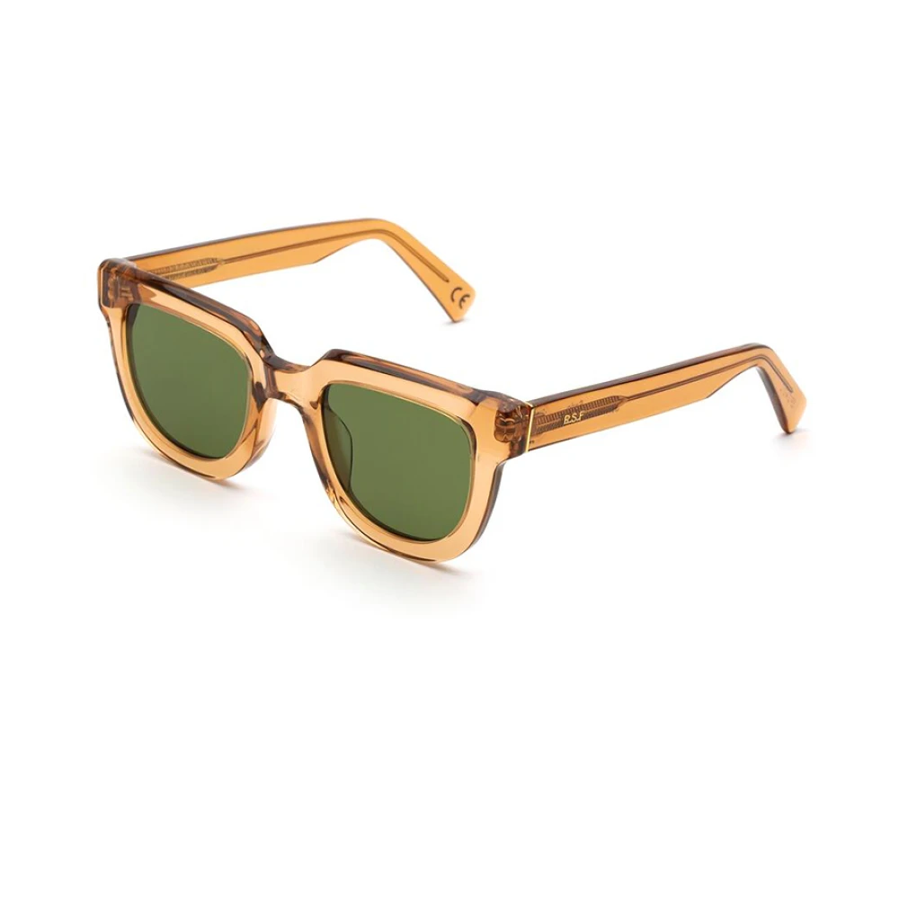 Retrosuperfuture Unisex Brown Sunglasses, 49 Mm, Vintage Style Sunglasses In Cola Green