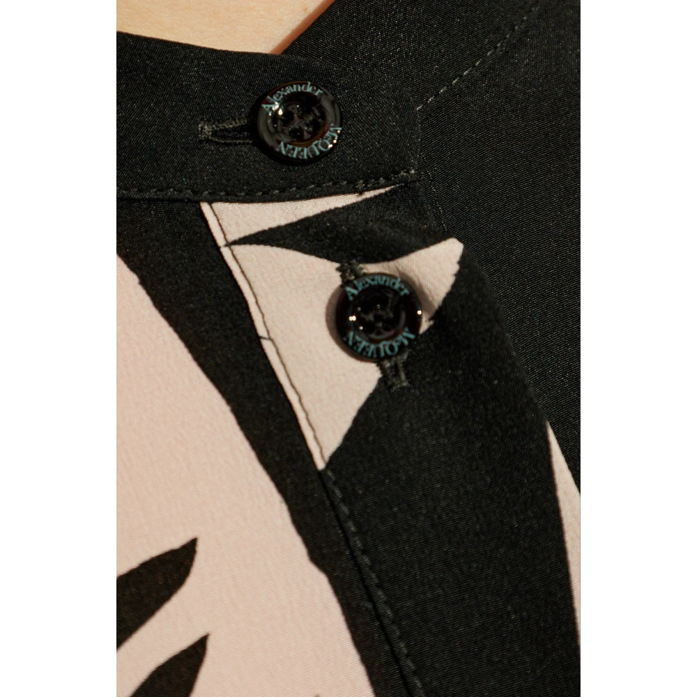 alexander mcqueen Zijden overhemd Black Dames
