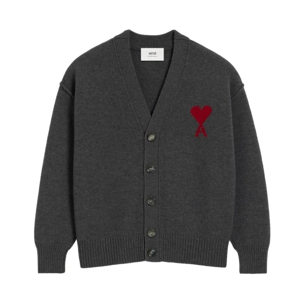 Ami Paris Uomo Grigio Maglie, S, New,