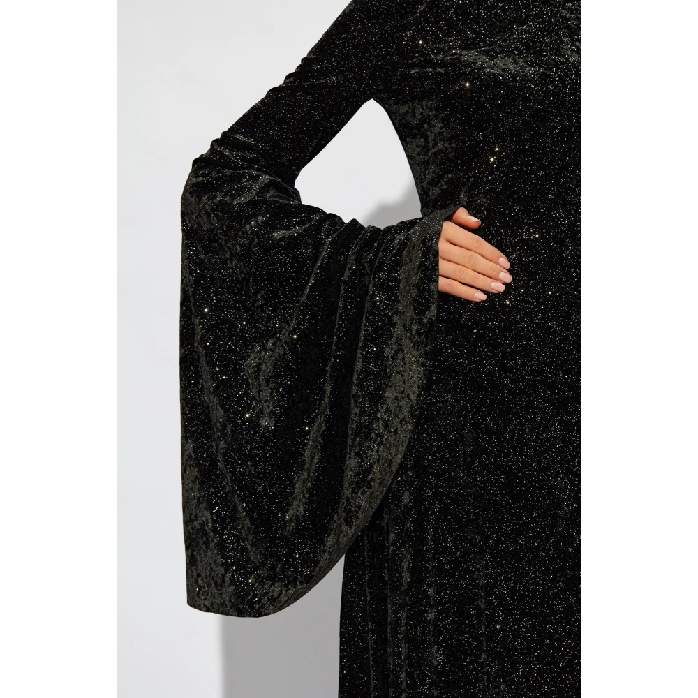Balenciaga Jurk met glitterfinish Black Dames