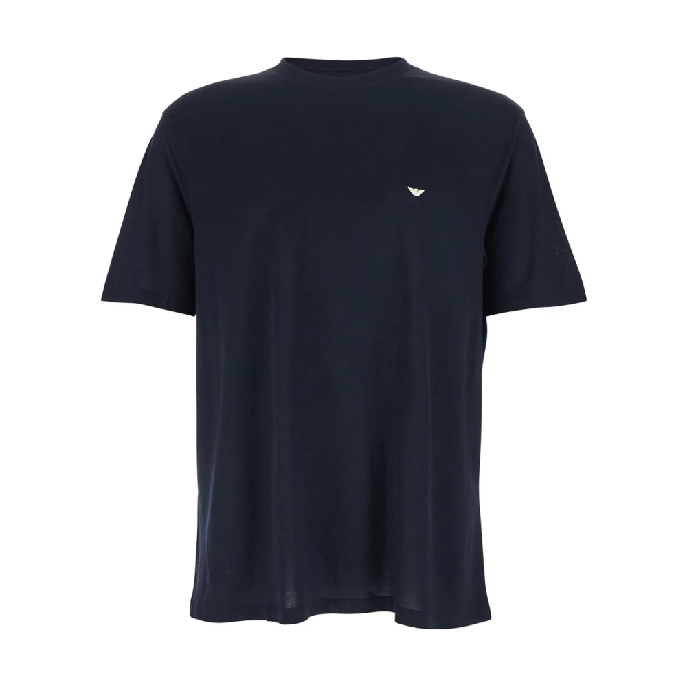 Emporio Armani Men's Blue T-Shirts, 2XL, Reg Fii Acquila A Petto Liocel