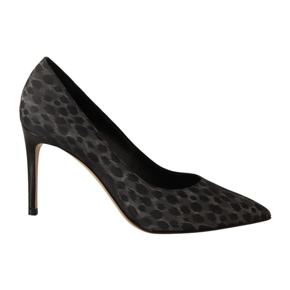 Sofia Black Leopard Leather Stiletto High Heels Pumps Shoes - EU39/US8.5 - Image 2