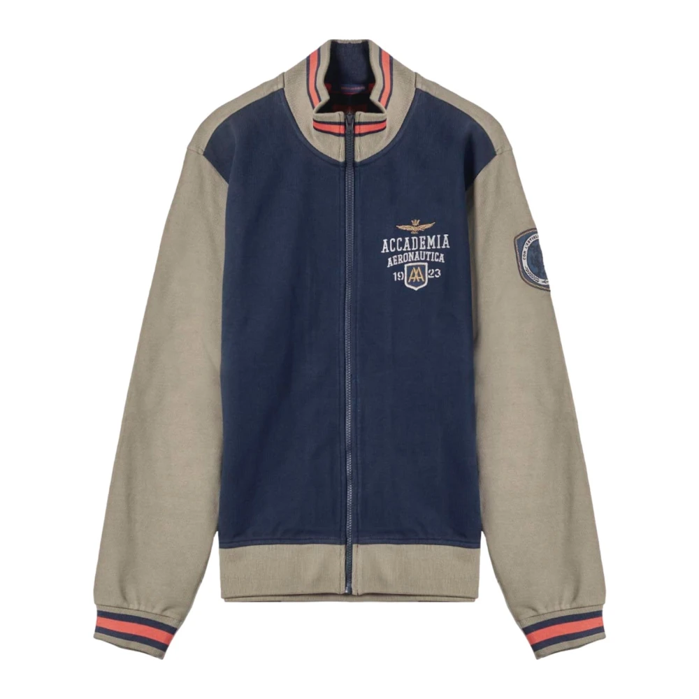 Aeronautica militare Hoodloze Sweatshirt 100% samenstelling Stijl 242Fe1929F511-94524 Multicolor Heren