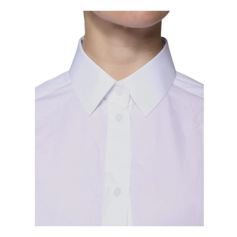 Dolce & Gabbana Witte Katoenen Overhemd met Kraag en Knoopsluiting White Dames