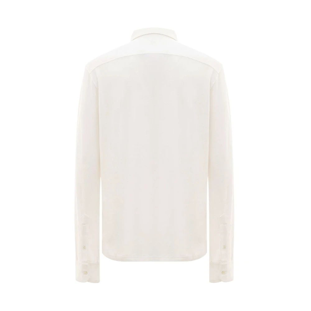 Corneliani Wit Katoenen Poloshirt White Heren