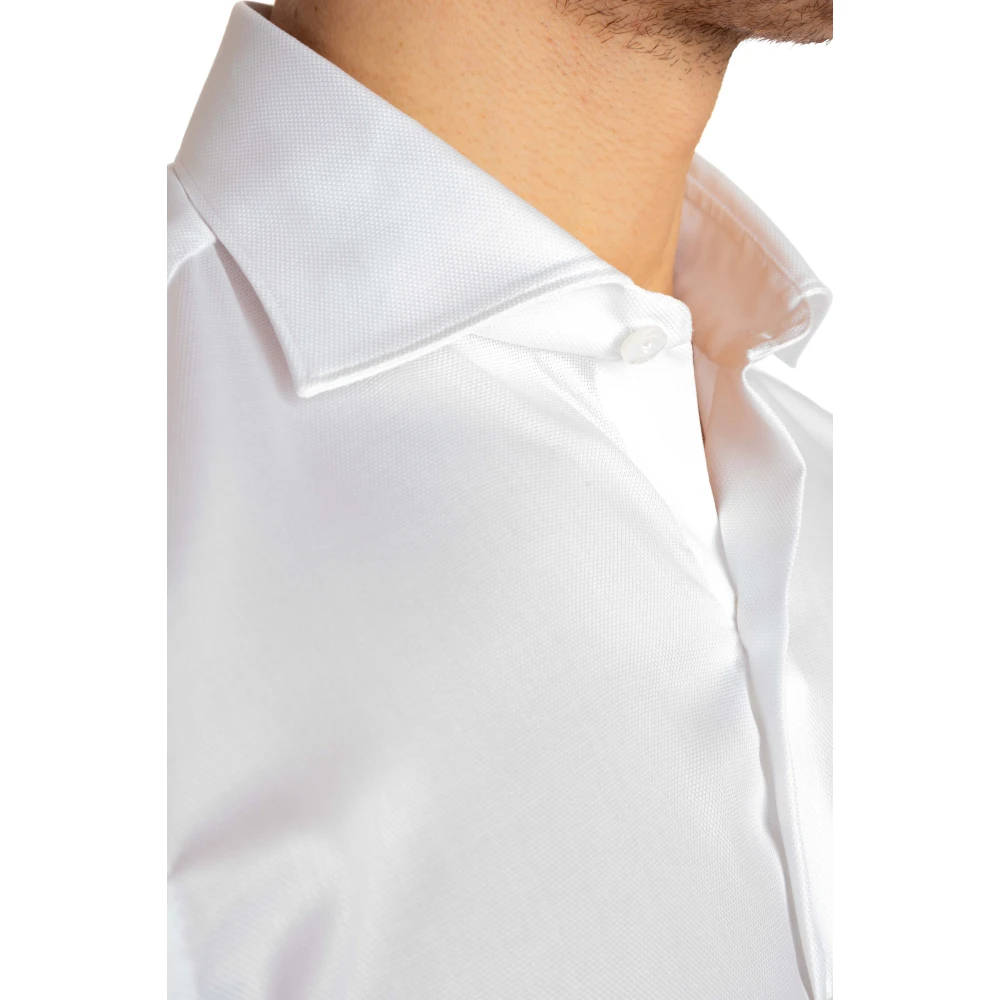 Finamore Milano Slim Fit Wit Overhemd White Heren