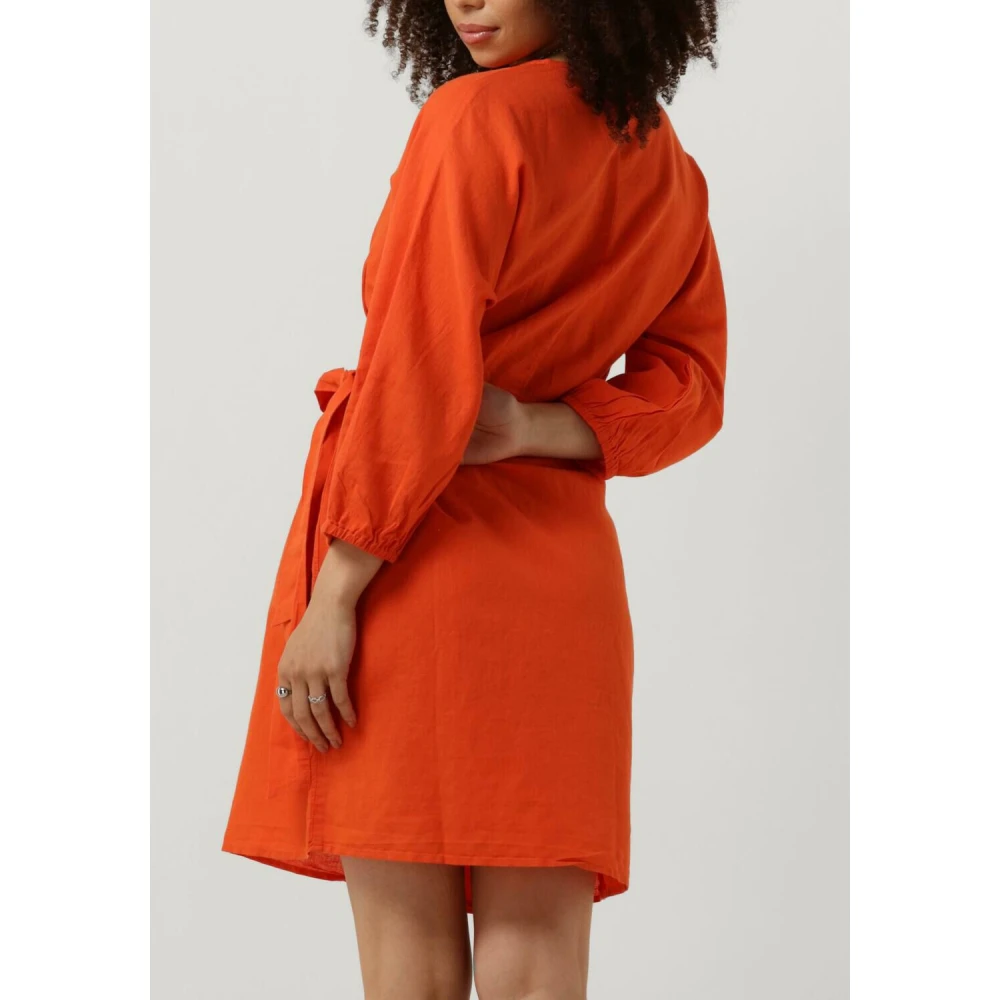 moss copenhagen Stijlvolle Oranje Wrap Jurk Orange Dames