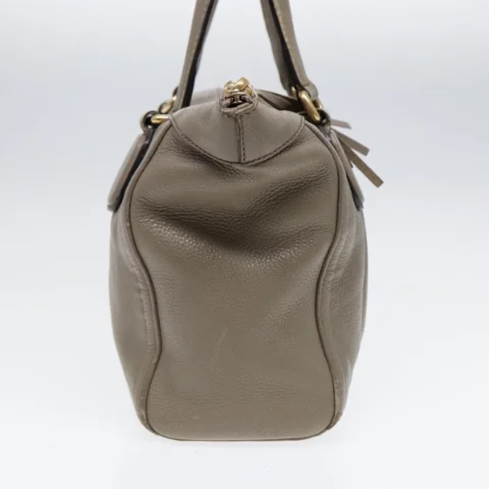 Gucci Vintage Pre-owned Leather handbags Gray Dames