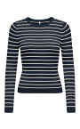 stribet-langaermet-rund-hals-top