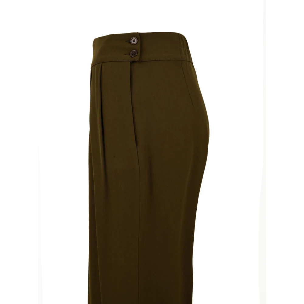 Aspesi Wijde broek in militaire stijl Green Dames