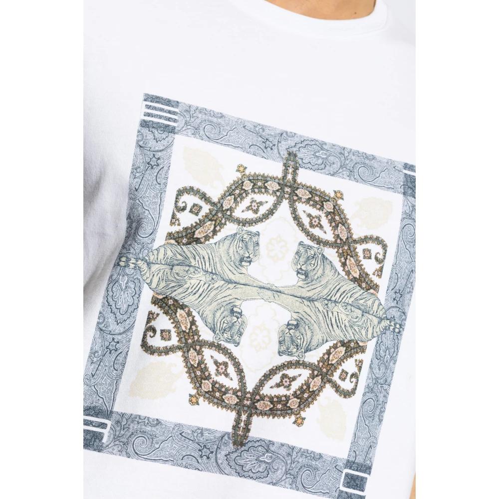 ETRO T-shirt met print White Heren