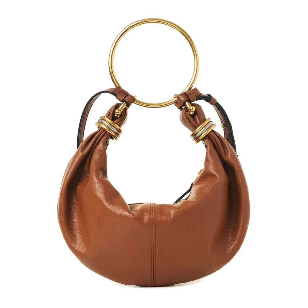Chloé Leren Hobo Tas met Afneembaar Handvat Brown Dames