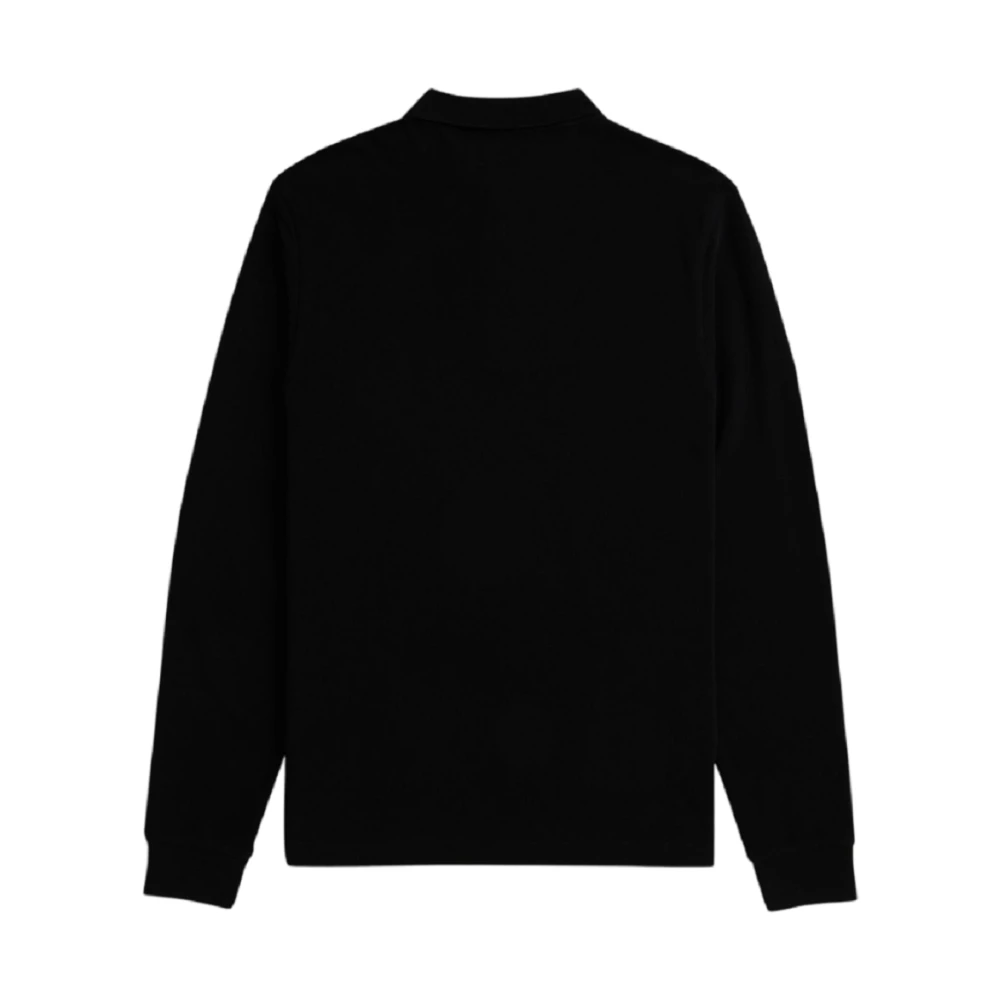 Fred Perry Zwarte Polo met Lange Mouwen van Katoen Black Heren