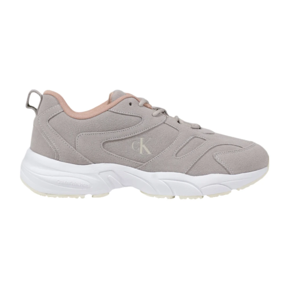 Calvin Klein Jeans Women's Grey Lace-Up Sneakers