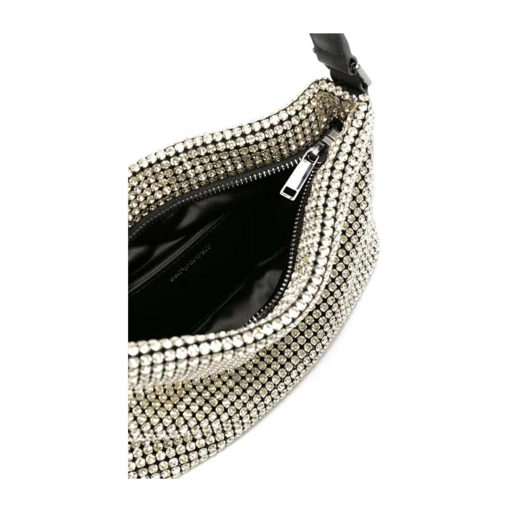 Self Portrait Champagne Diamante Hobo Tas Beige Dames