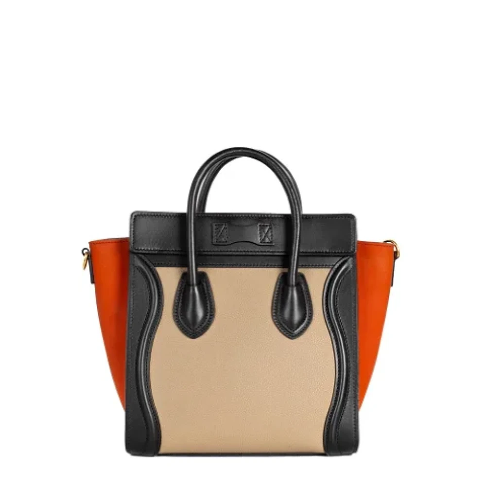 Celine Vintage Pre-owned Leather celine-bags Beige Dames