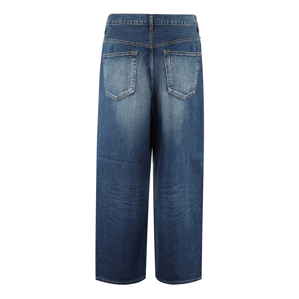 Junya Watanabe Wijde bodem blauwe jeans met grote zakken Blue Heren