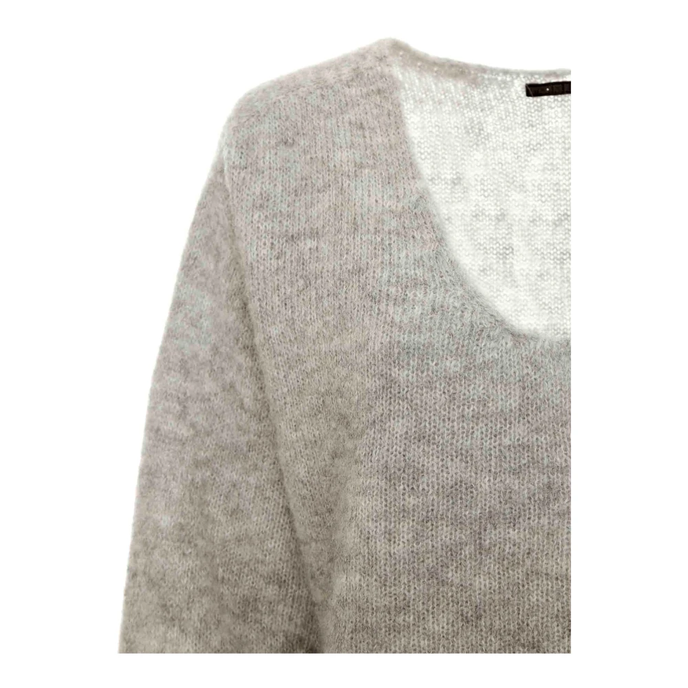 drykorn Alpaca Mix Cropped Sweater Gray Dames