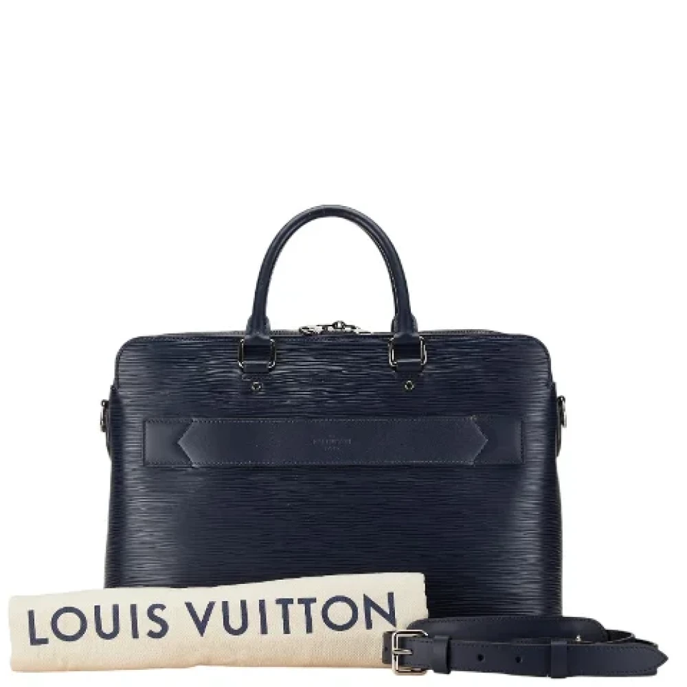 Louis Vuitton Vintage Pre-owned Leather handbags Blue Heren