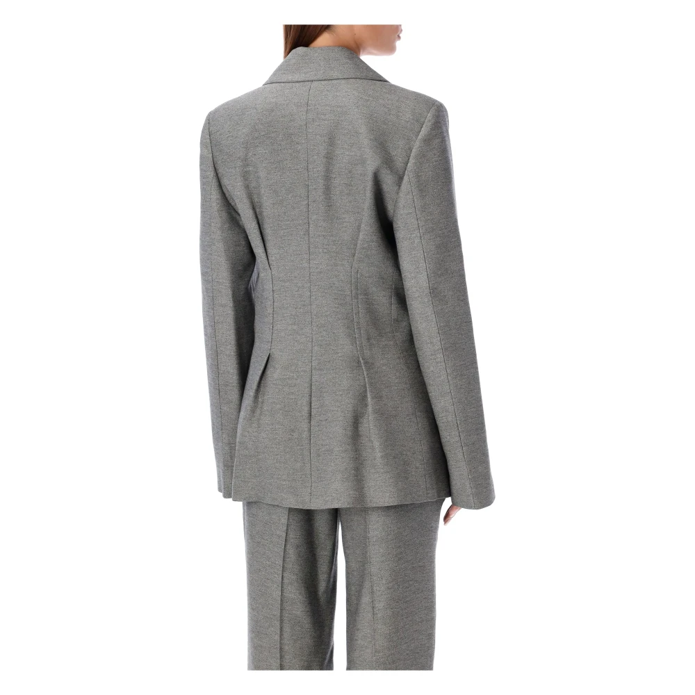 JW Anderson Grijze Zandloper Blazer Jas Gray Dames