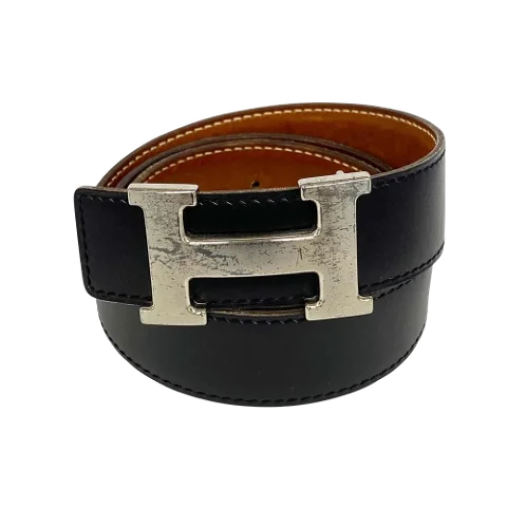 Hermès Vintage Pre-owned Leather belts Black Heren